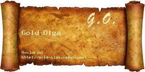 Gold Olga névjegykártya